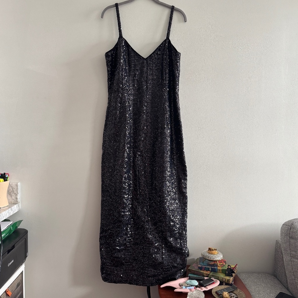 Micheline Pitt Vixen Glitz & Glamour dress in black sequin 2x
